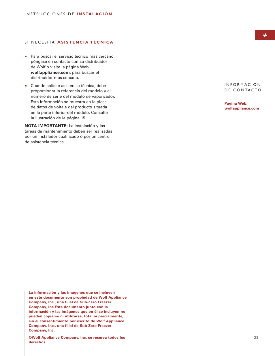 Wolf ICBIS15/S User Manual | Page 22 / 43