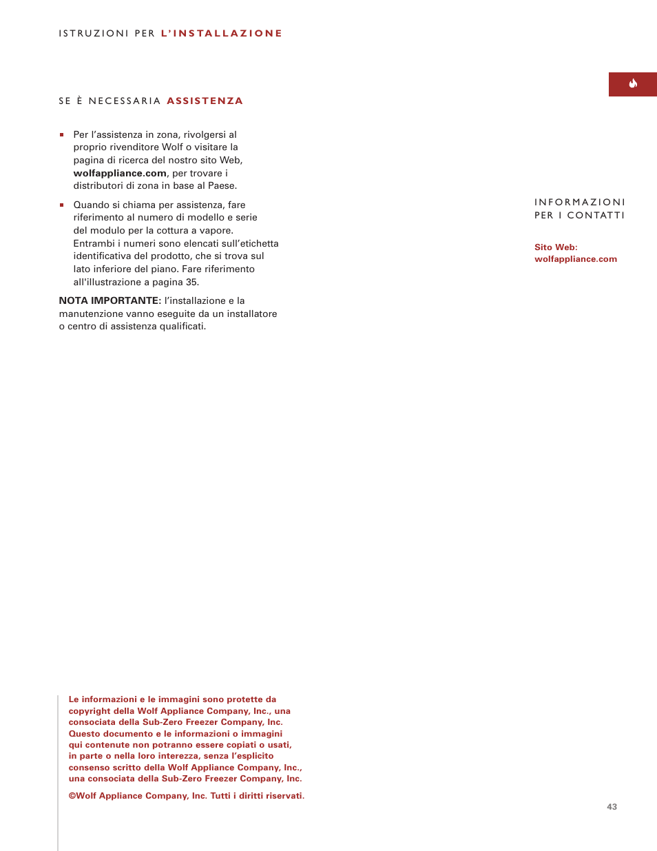 Wolf ICBIS15/S User Manual | Page 42 / 43