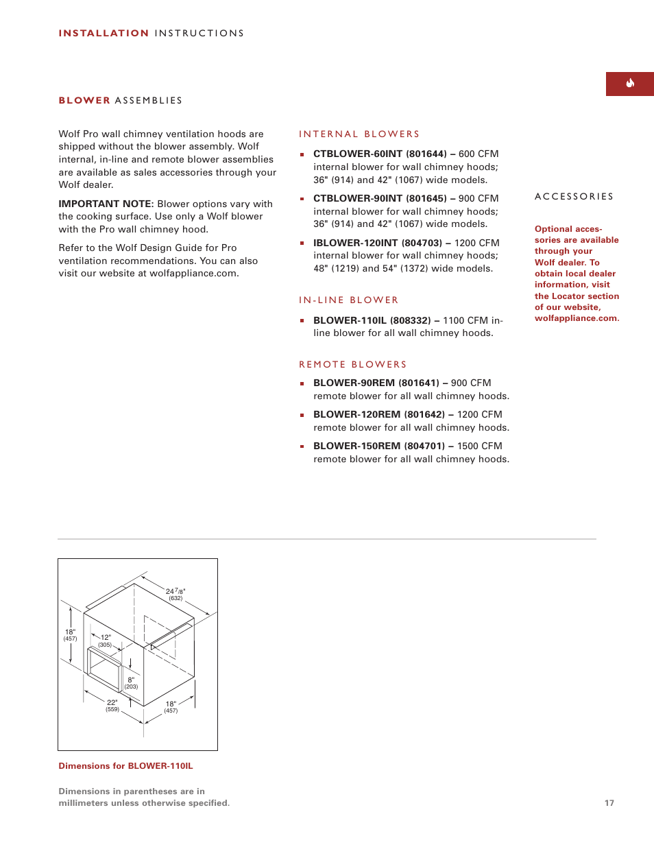 Wolf Pro Wall User Manual | Page 17 / 20