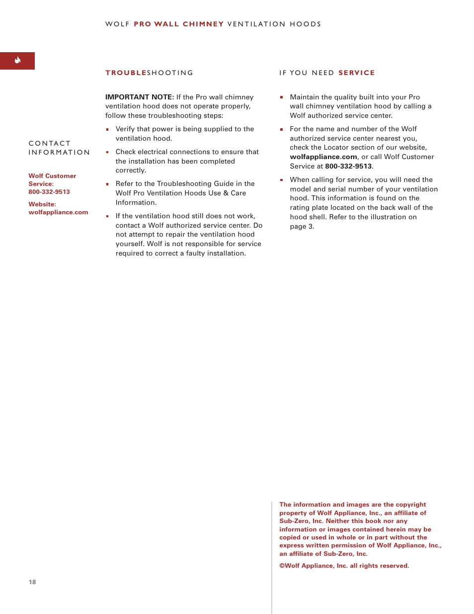 Wolf Pro Wall User Manual | Page 18 / 20
