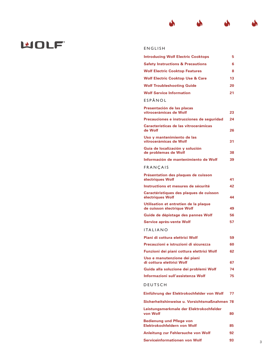 Wolf ICBCT36EU User Manual | Page 3 / 94