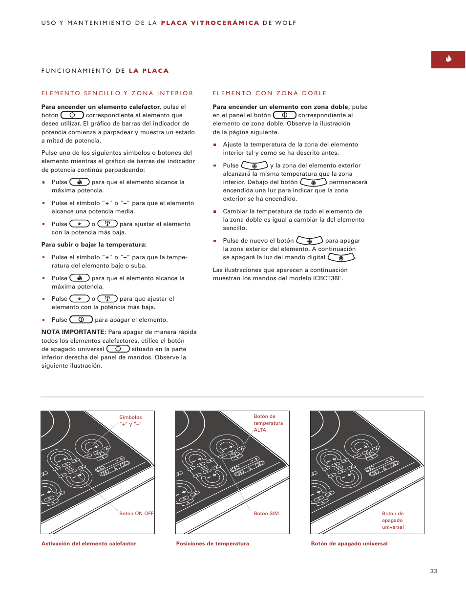 Wolf ICBCT36EU User Manual | Page 33 / 94