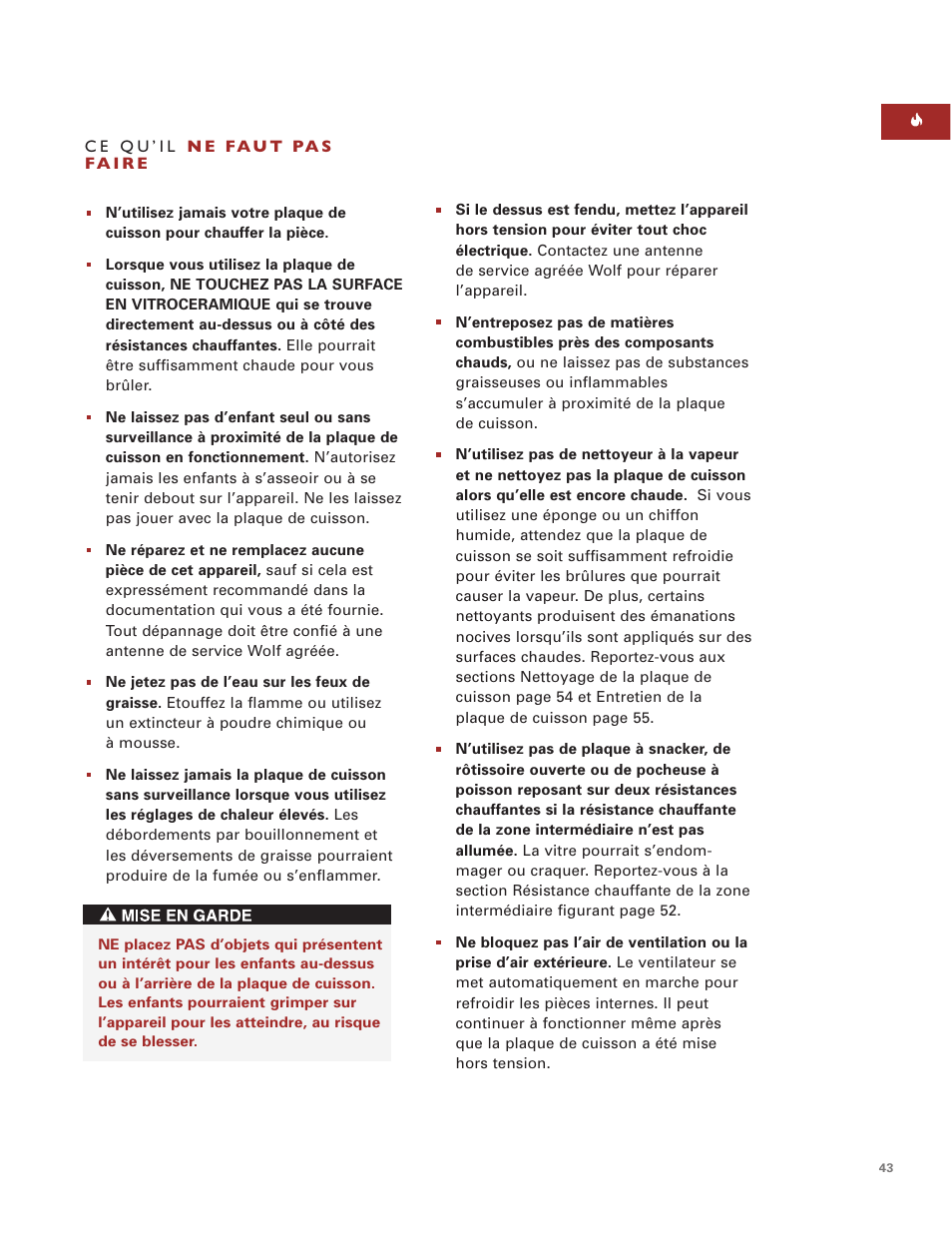 Wolf ICBCT36EU User Manual | Page 43 / 94