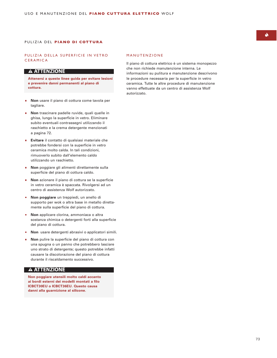 Wolf ICBCT36EU User Manual | Page 73 / 94