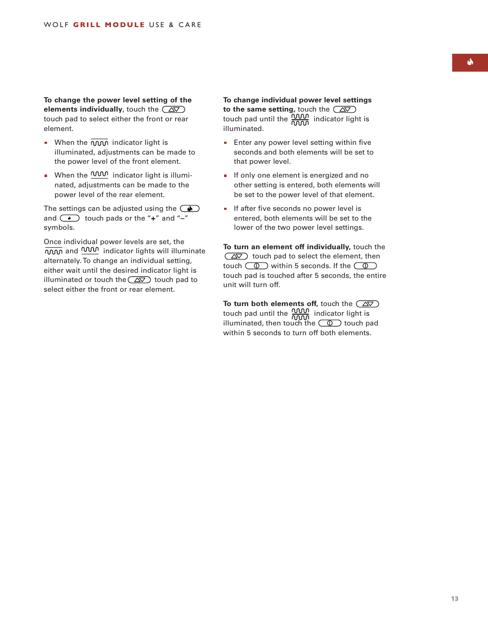 Wolf Grill Module ICBIG15 User Manual | Page 13 / 60