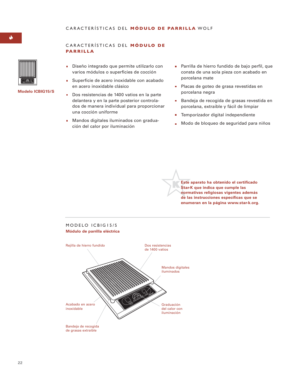 Wolf Grill Module ICBIG15 User Manual | Page 22 / 60