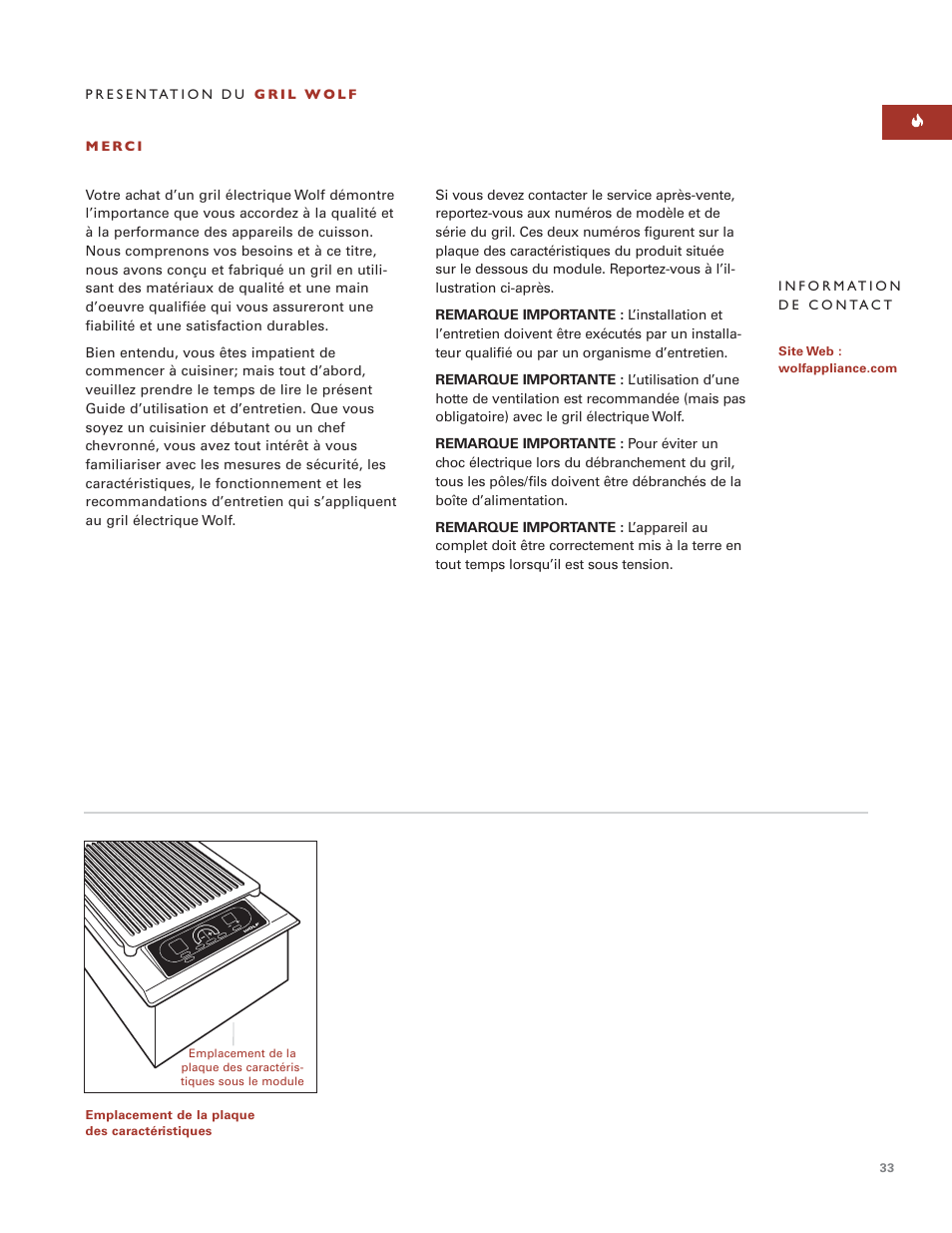 Wolf Grill Module ICBIG15 User Manual | Page 33 / 60