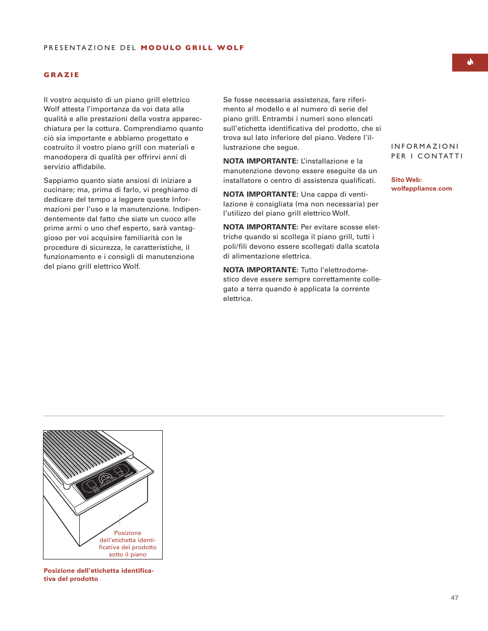 Wolf Grill Module ICBIG15 User Manual | Page 47 / 60