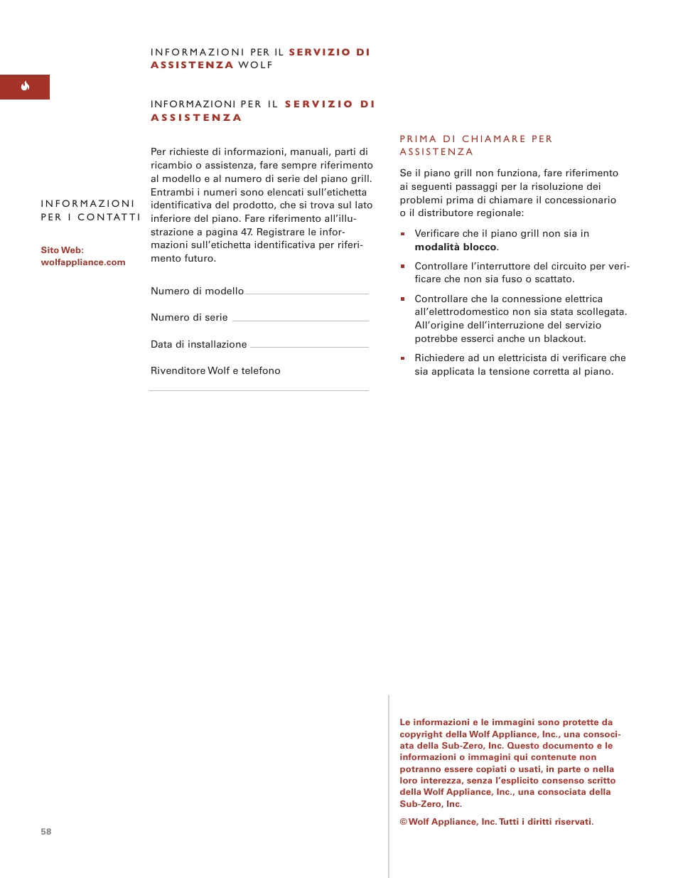 Wolf Grill Module ICBIG15 User Manual | Page 58 / 60