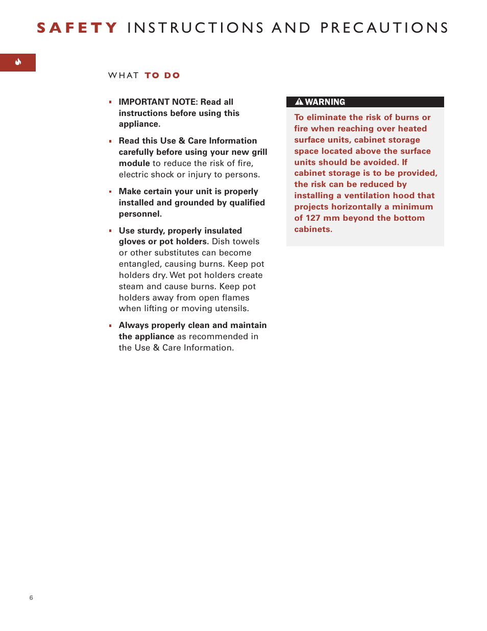 Wolf Grill Module ICBIG15 User Manual | Page 6 / 60