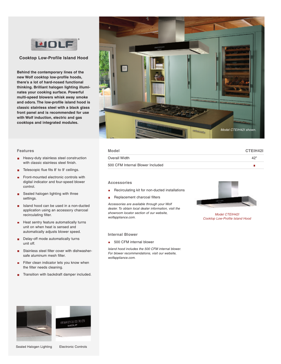 Wolf CTEIH42I User Manual | 2 pages