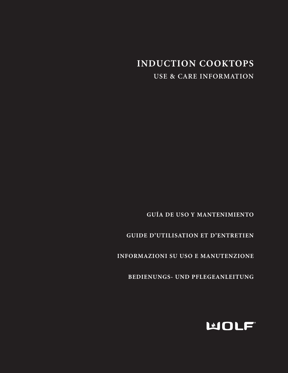 Wolf Induction s ICBCT30IU User Manual | 100 pages