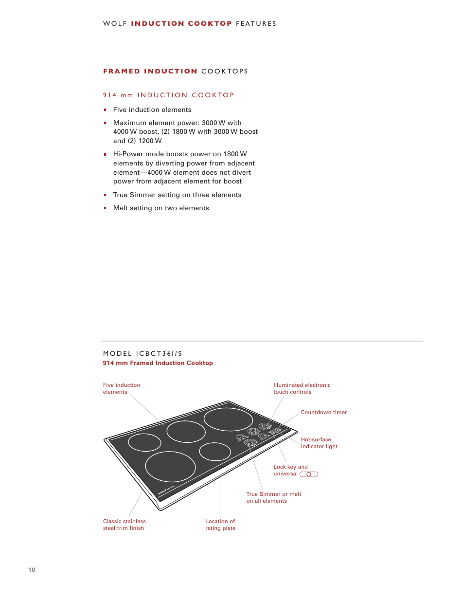 Wolf Induction s ICBCT30IU User Manual | Page 10 / 100