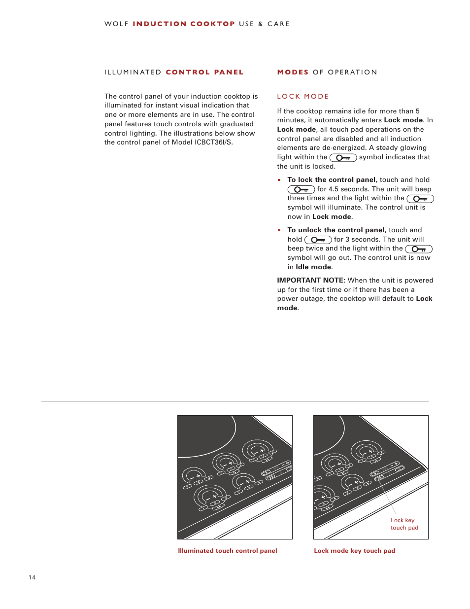 Wolf Induction s ICBCT30IU User Manual | Page 14 / 100