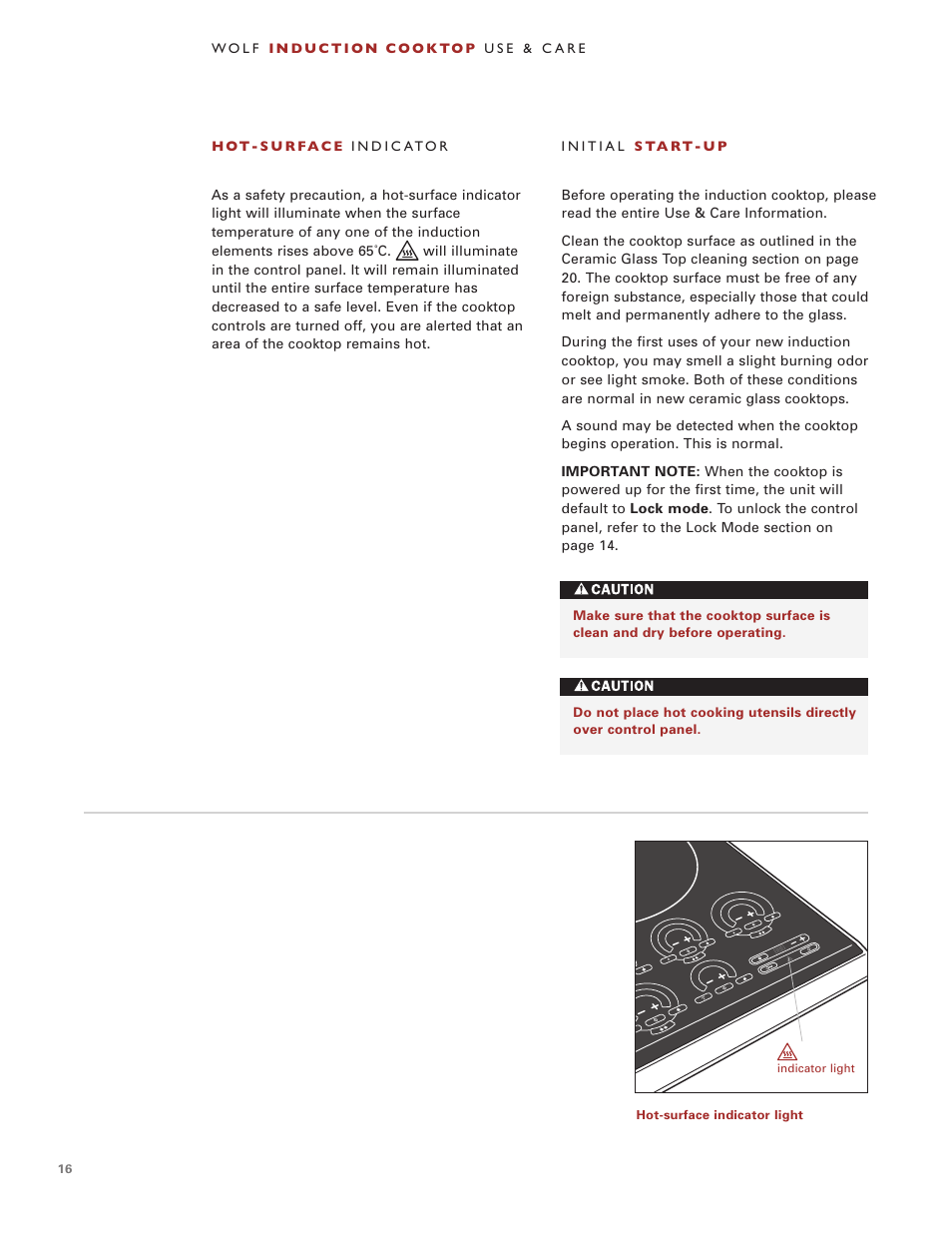 Wolf Induction s ICBCT30IU User Manual | Page 16 / 100