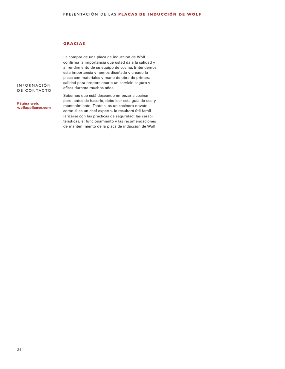 Wolf Induction s ICBCT30IU User Manual | Page 24 / 100