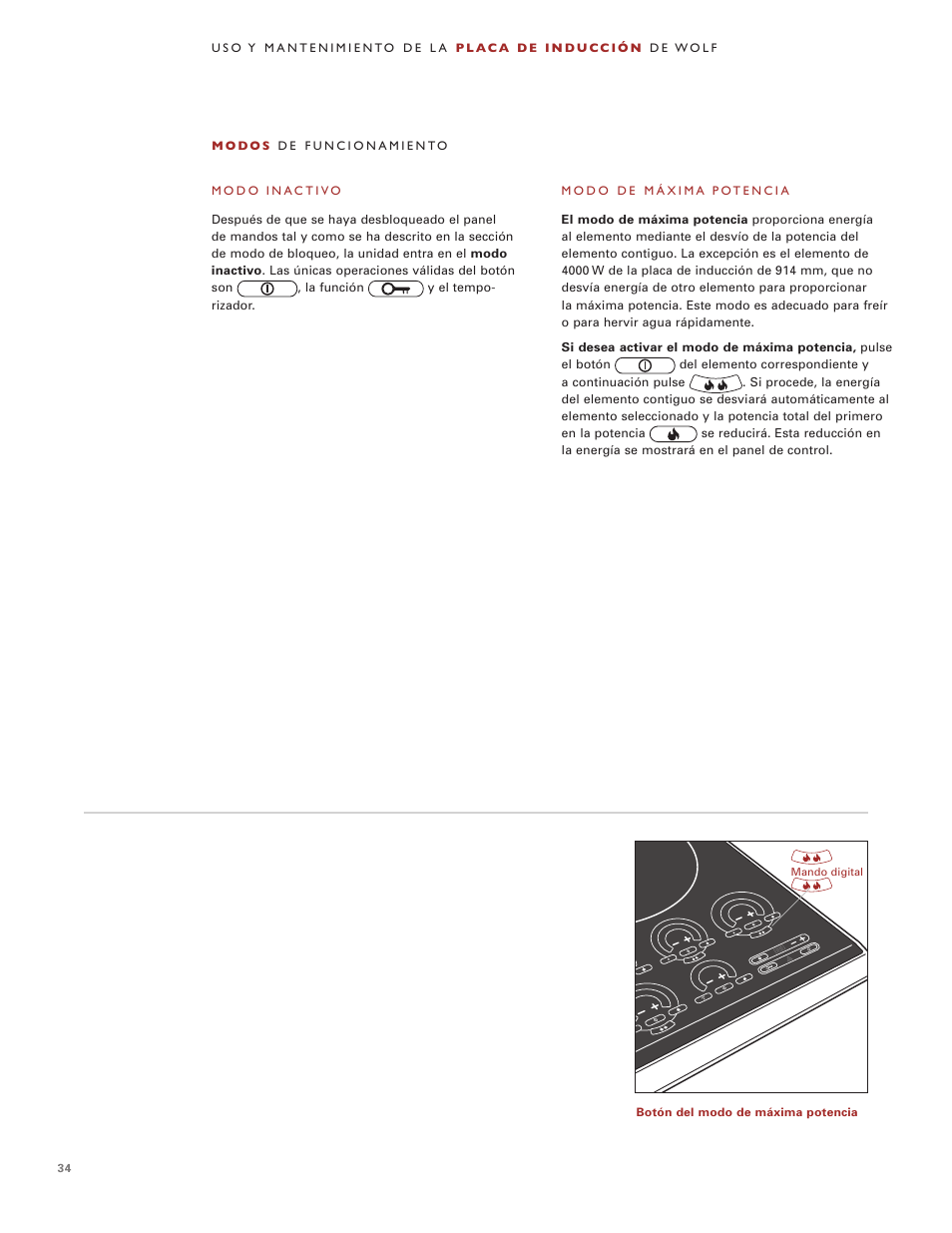 Wolf Induction s ICBCT30IU User Manual | Page 34 / 100