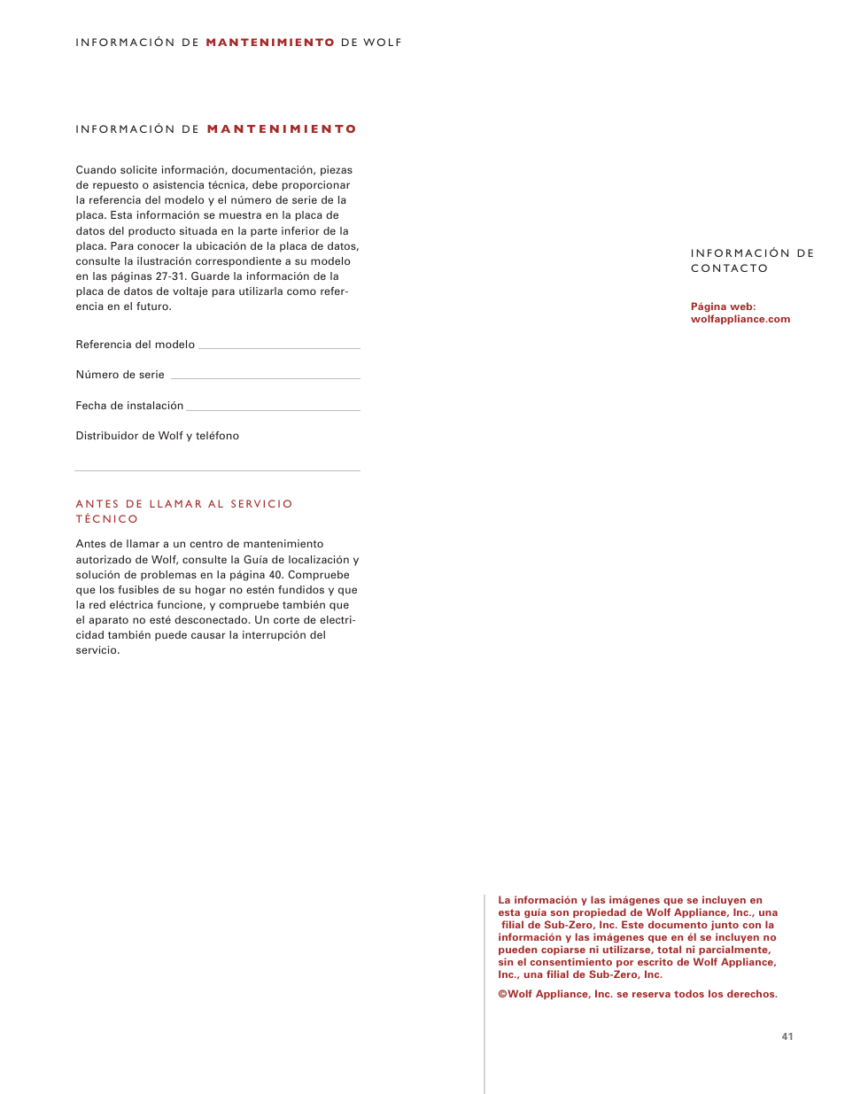 Wolf Induction s ICBCT30IU User Manual | Page 41 / 100