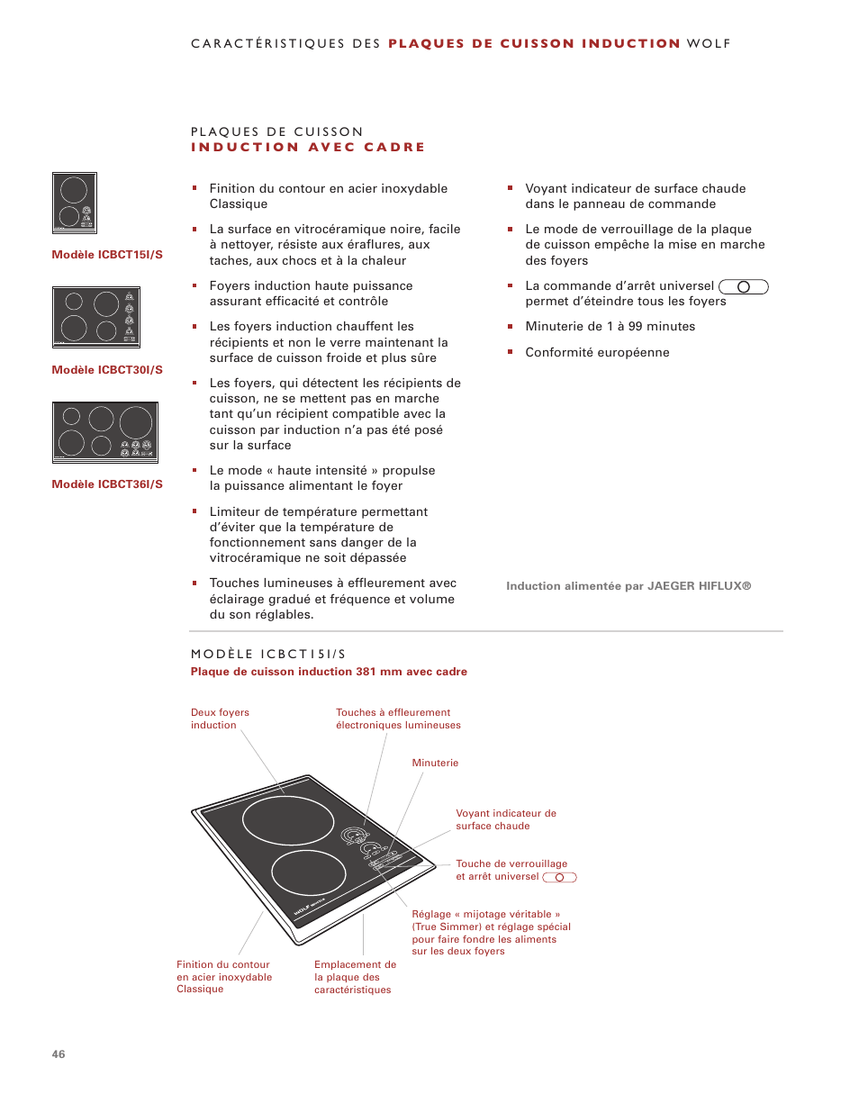 Wolf Induction s ICBCT30IU User Manual | Page 46 / 100