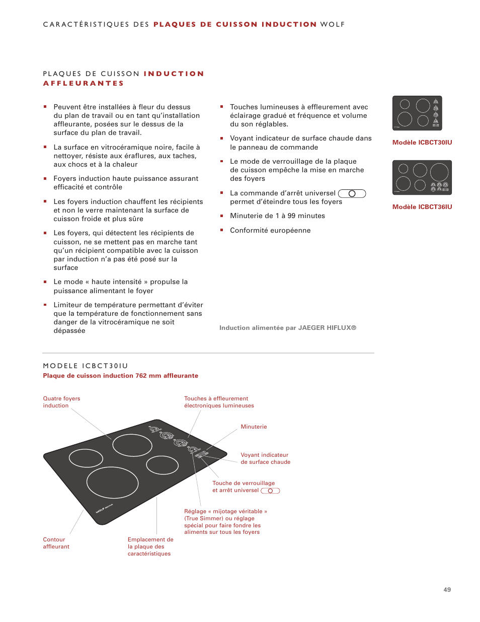 Wolf Induction s ICBCT30IU User Manual | Page 49 / 100