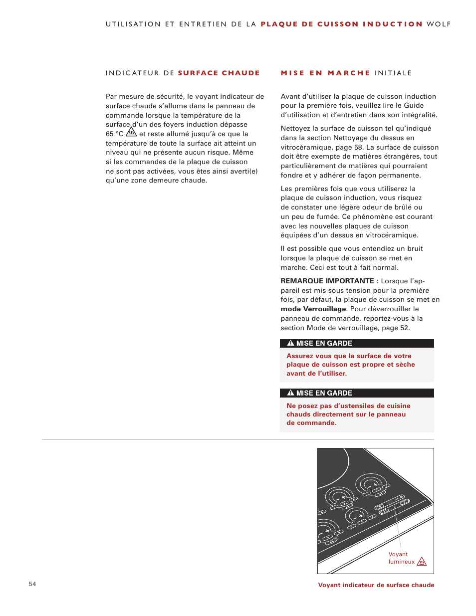 Wolf Induction s ICBCT30IU User Manual | Page 54 / 100