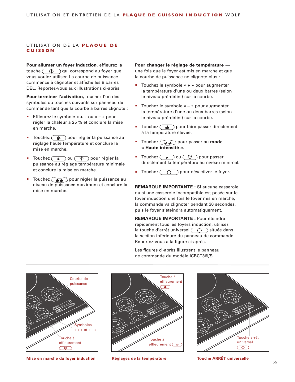 Wolf Induction s ICBCT30IU User Manual | Page 55 / 100