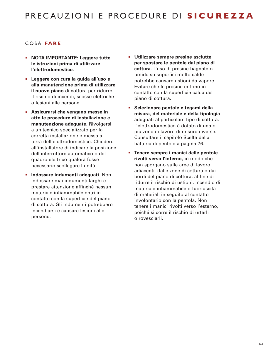Wolf Induction s ICBCT30IU User Manual | Page 63 / 100