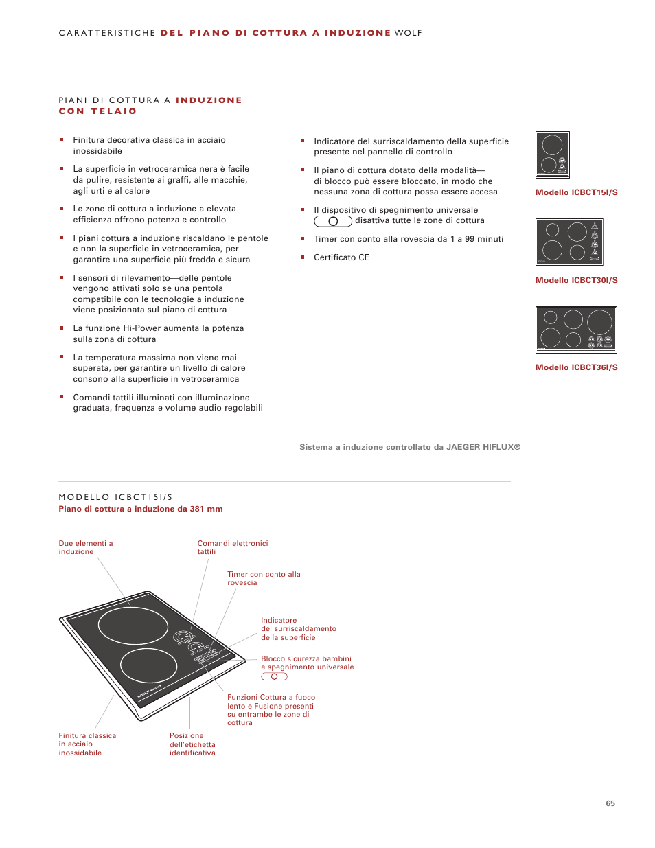 Wolf Induction s ICBCT30IU User Manual | Page 65 / 100