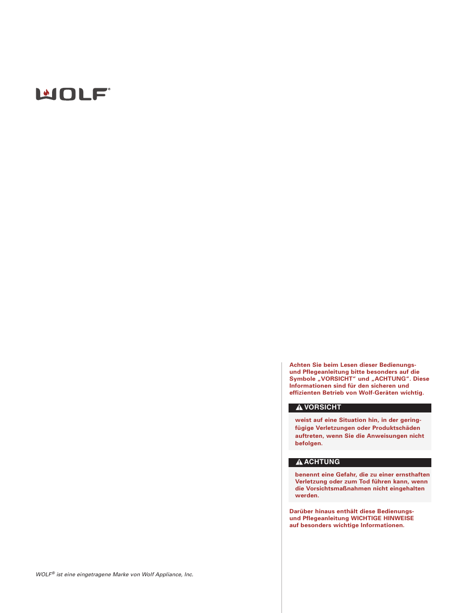 Wolf Induction s ICBCT30IU User Manual | Page 80 / 100