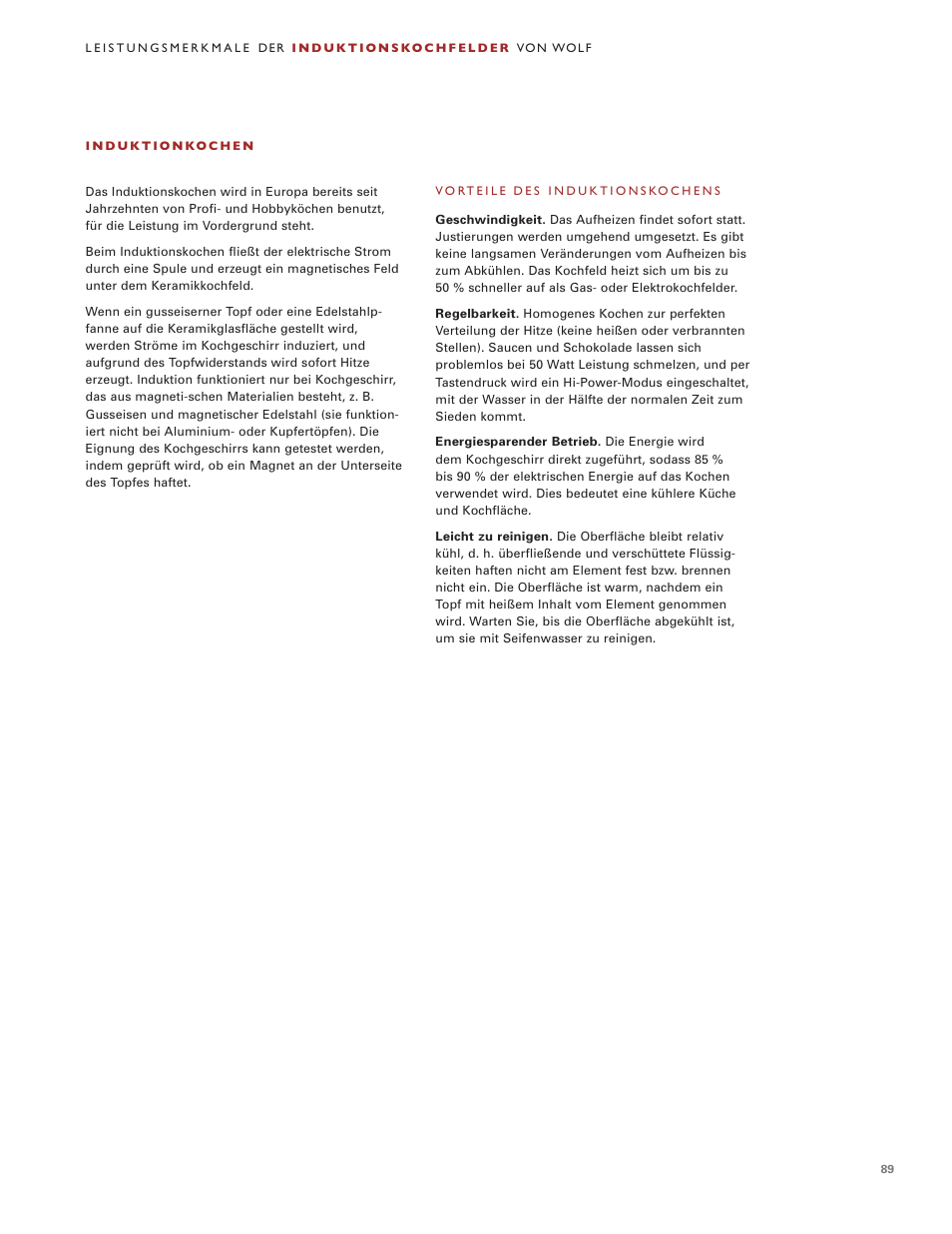 Wolf Induction s ICBCT30IU User Manual | Page 89 / 100