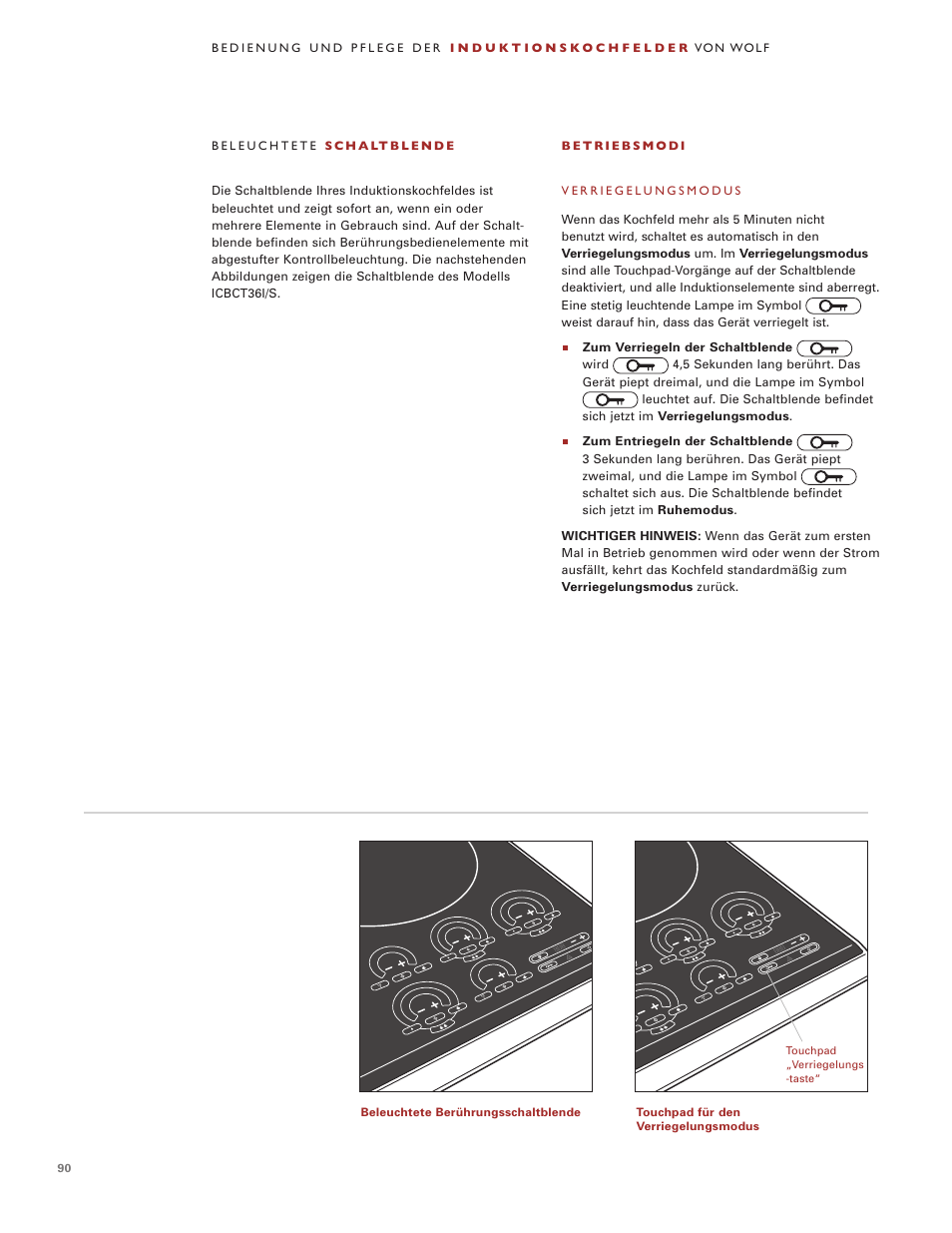 Wolf Induction s ICBCT30IU User Manual | Page 90 / 100