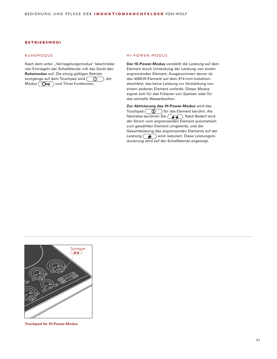 Wolf Induction s ICBCT30IU User Manual | Page 91 / 100