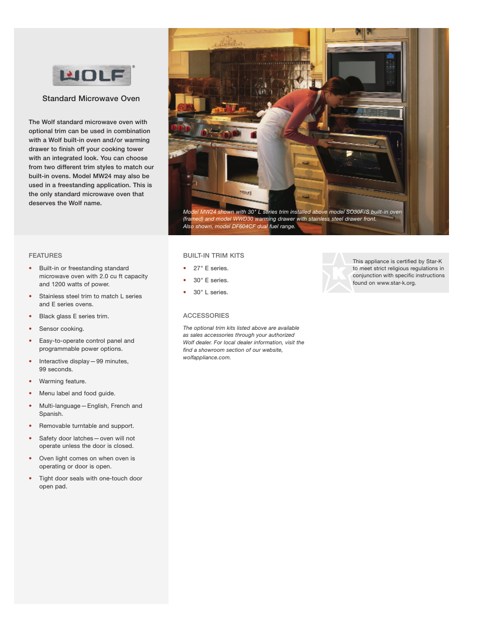 Wolf MW24 User Manual | 2 pages