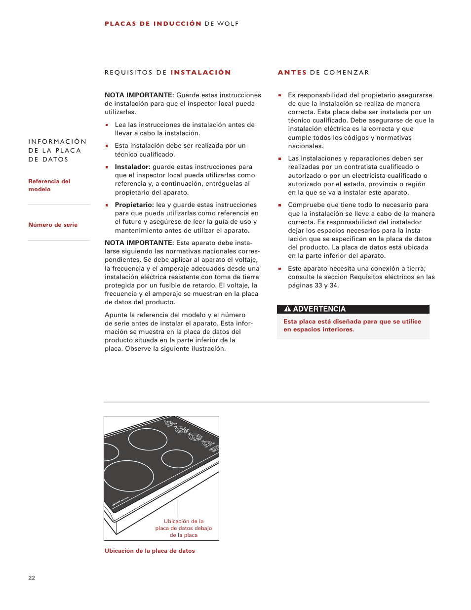 Wolf Induction s ICBCT30I User Manual | Page 22 / 88