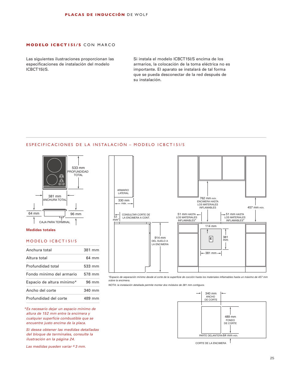 Wolf Induction s ICBCT30I User Manual | Page 25 / 88