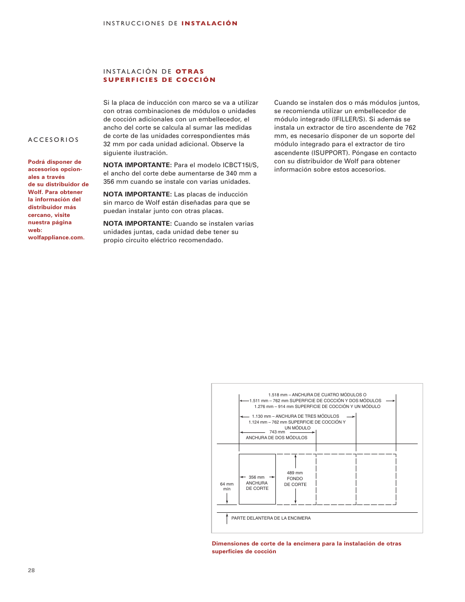 Wolf Induction s ICBCT30I User Manual | Page 28 / 88