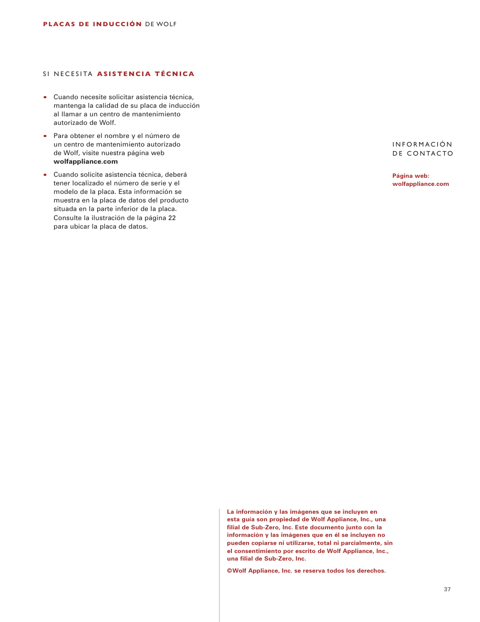 Wolf Induction s ICBCT30I User Manual | Page 37 / 88