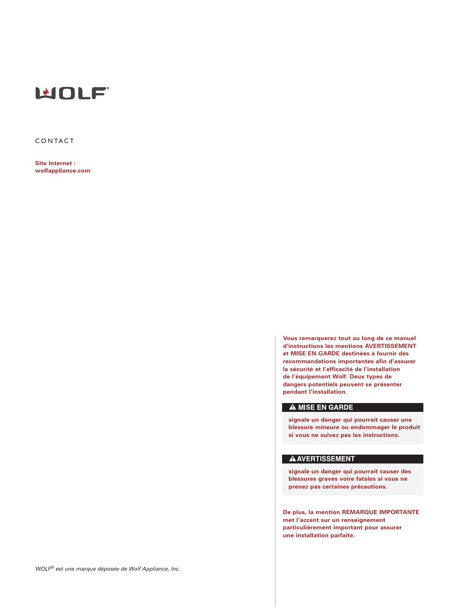 Wolf Induction s ICBCT30I User Manual | Page 38 / 88