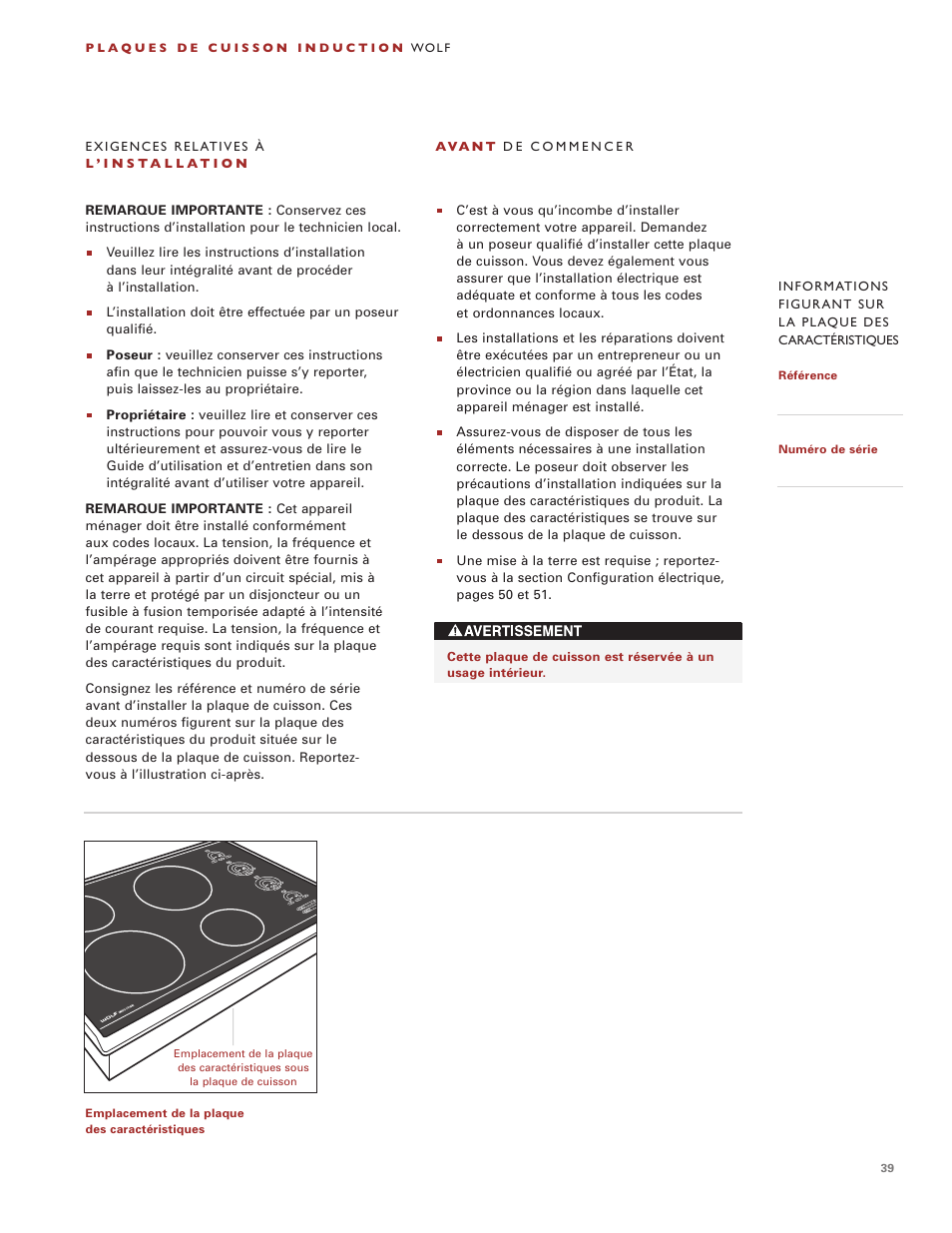 Wolf Induction s ICBCT30I User Manual | Page 39 / 88