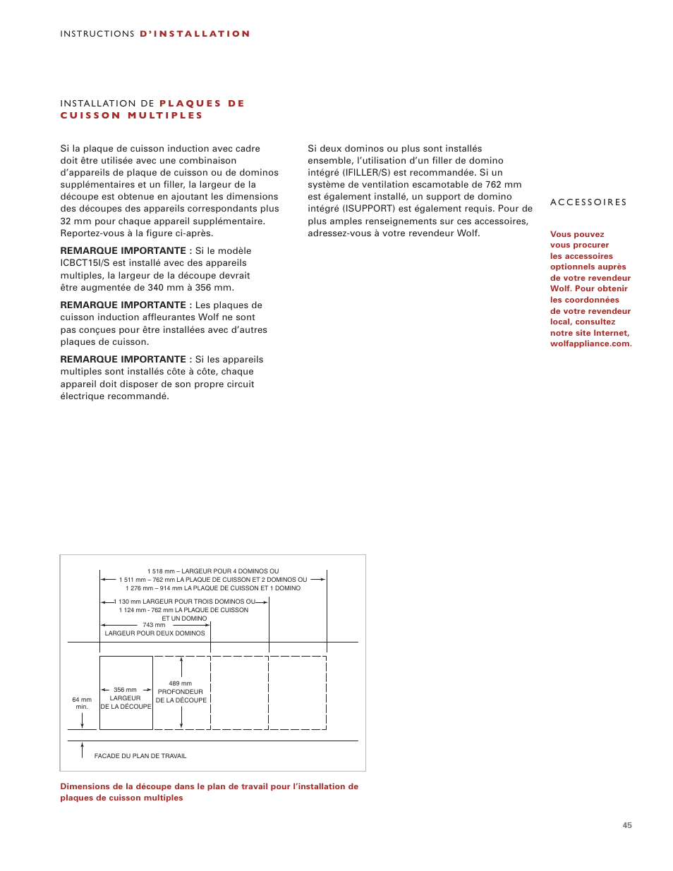 Wolf Induction s ICBCT30I User Manual | Page 45 / 88