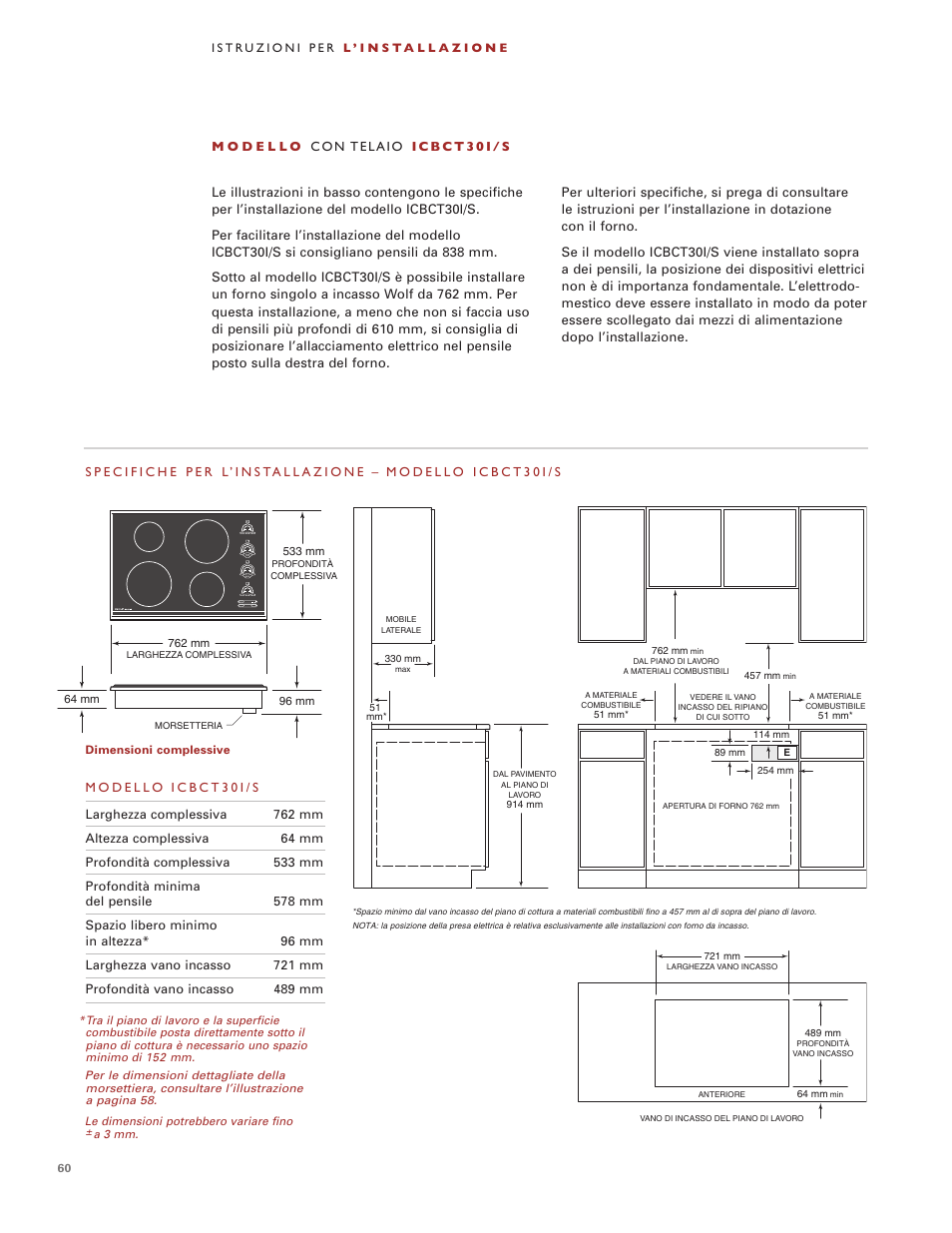 Wolf Induction s ICBCT30I User Manual | Page 60 / 88