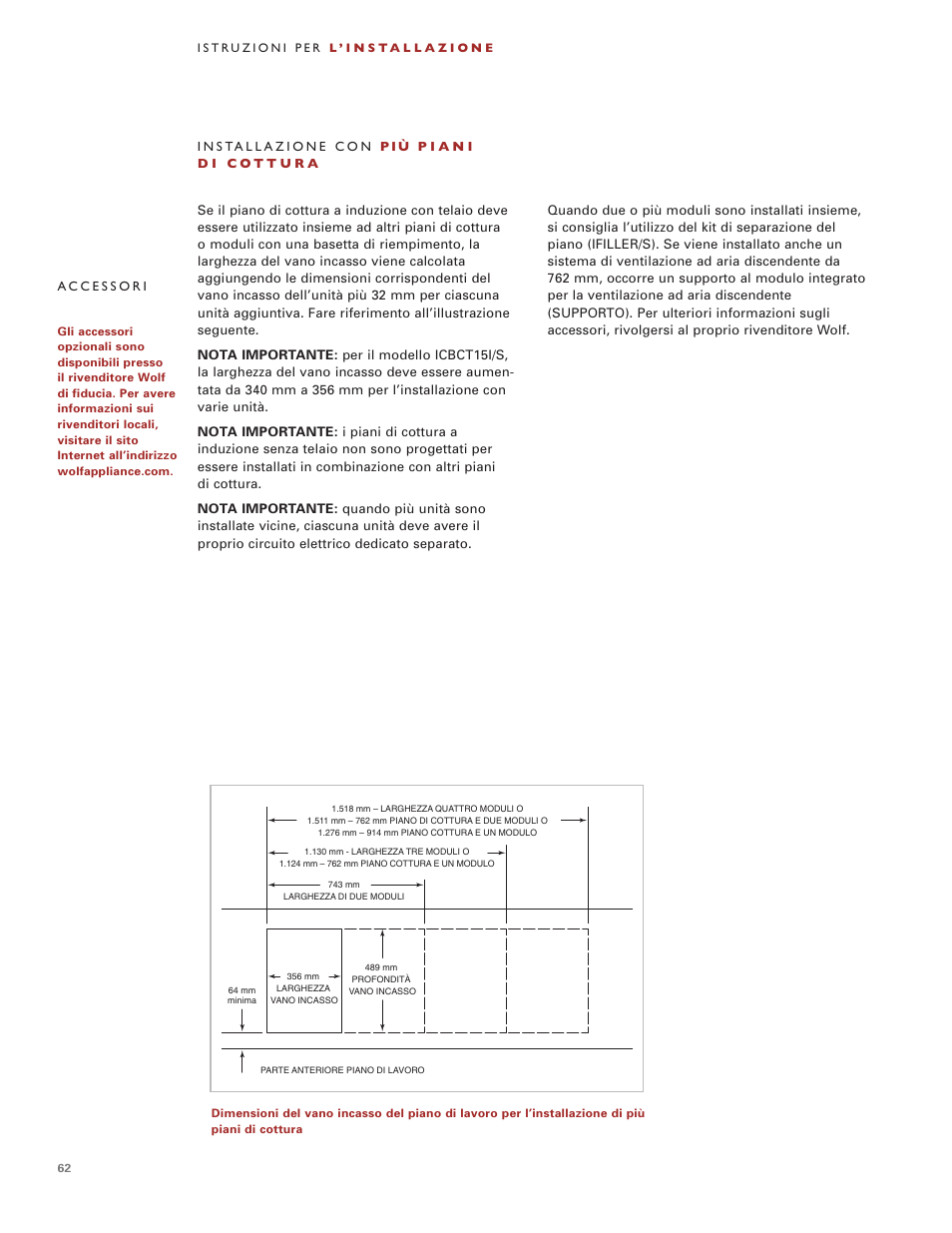 Wolf Induction s ICBCT30I User Manual | Page 62 / 88