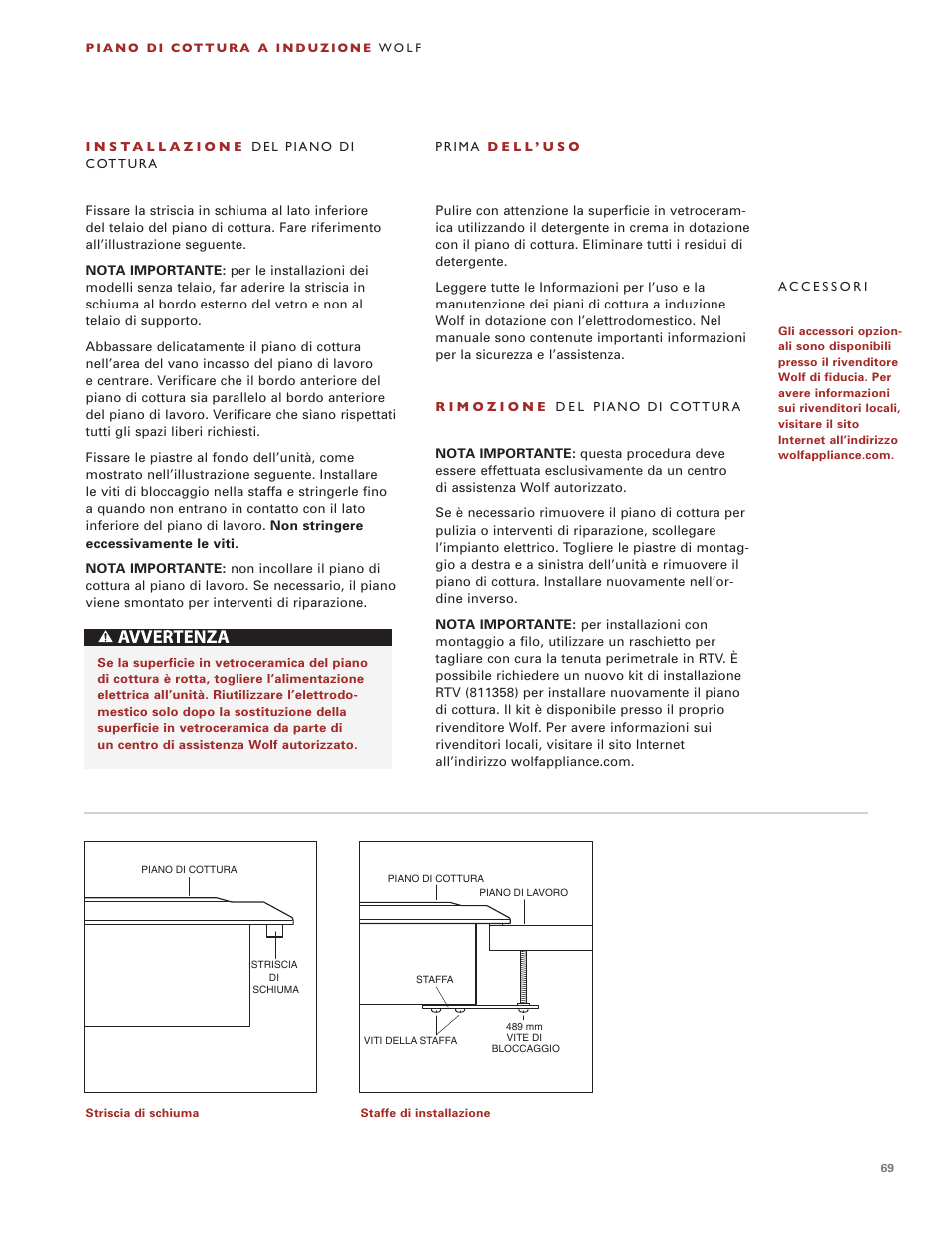 Wolf Induction s ICBCT30I User Manual | Page 69 / 88