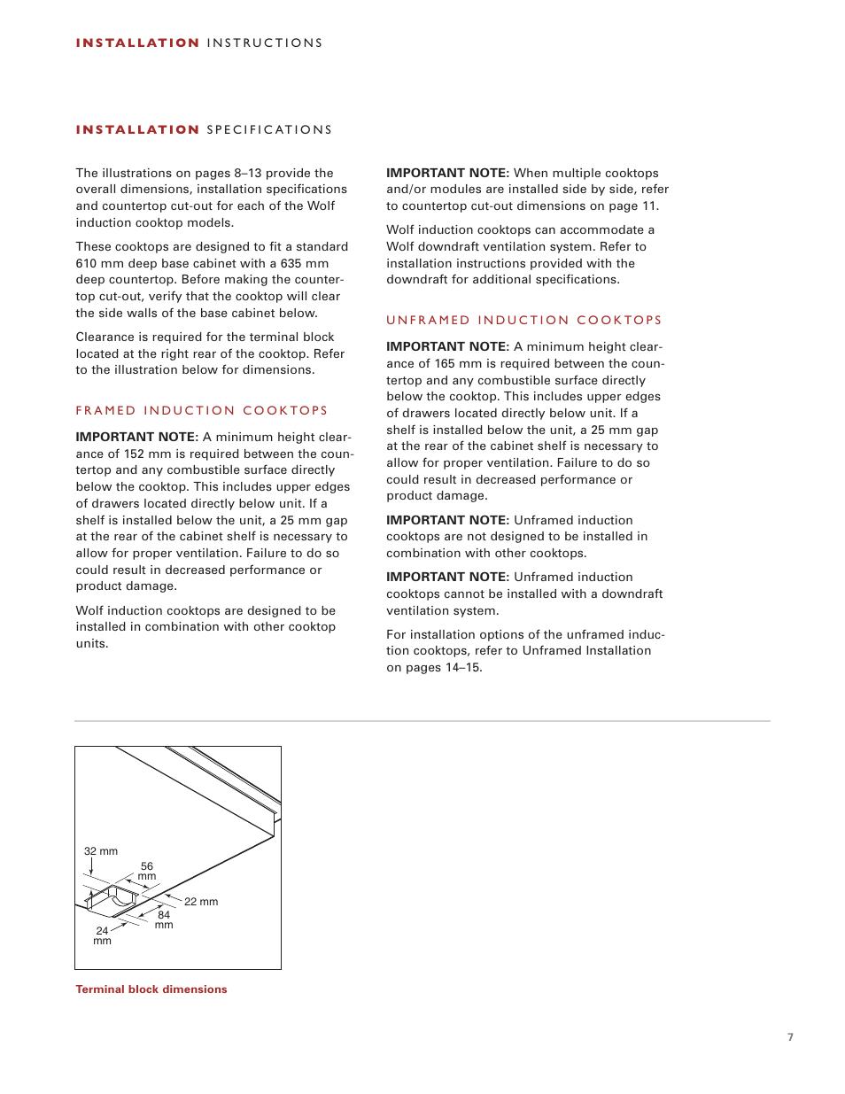 Wolf Induction s ICBCT30I User Manual | Page 7 / 88