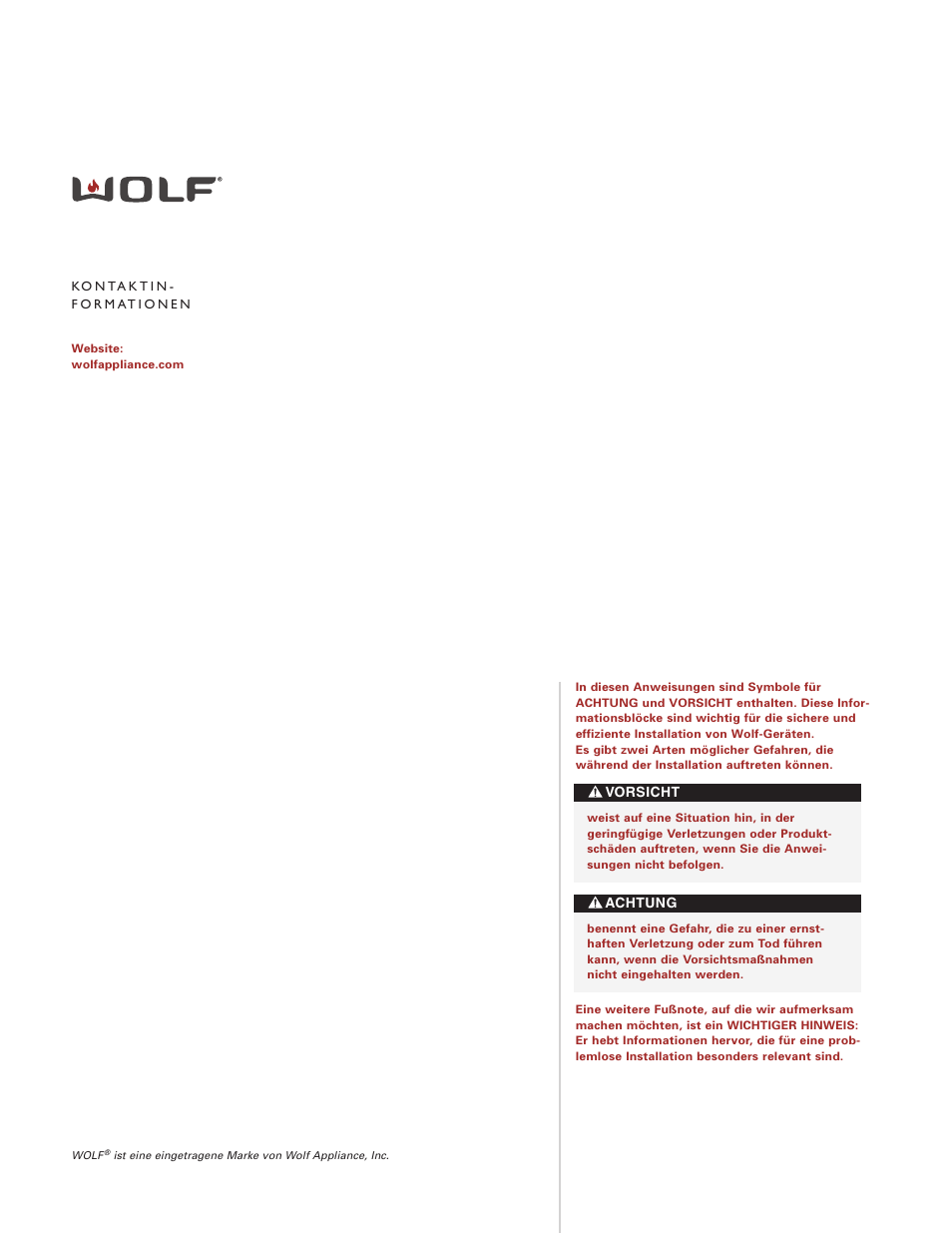 Wolf Induction s ICBCT30I User Manual | Page 72 / 88