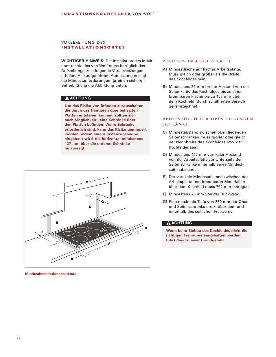 Wolf Induction s ICBCT30I User Manual | Page 74 / 88