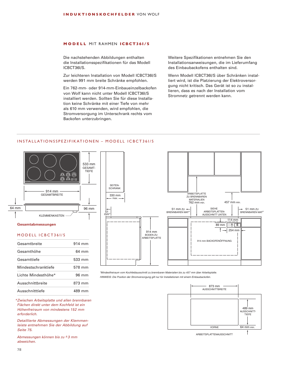 Wolf Induction s ICBCT30I User Manual | Page 78 / 88