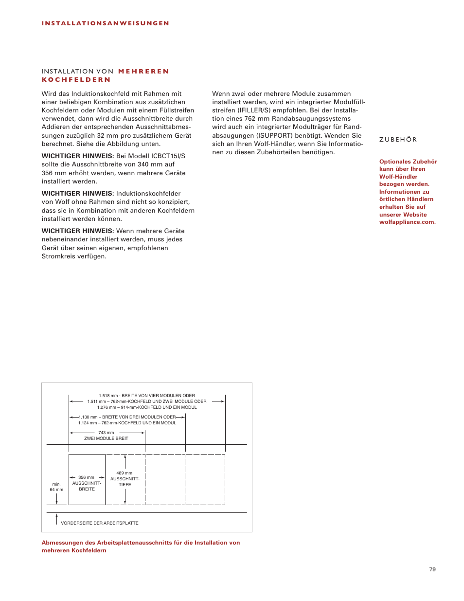 Wolf Induction s ICBCT30I User Manual | Page 79 / 88