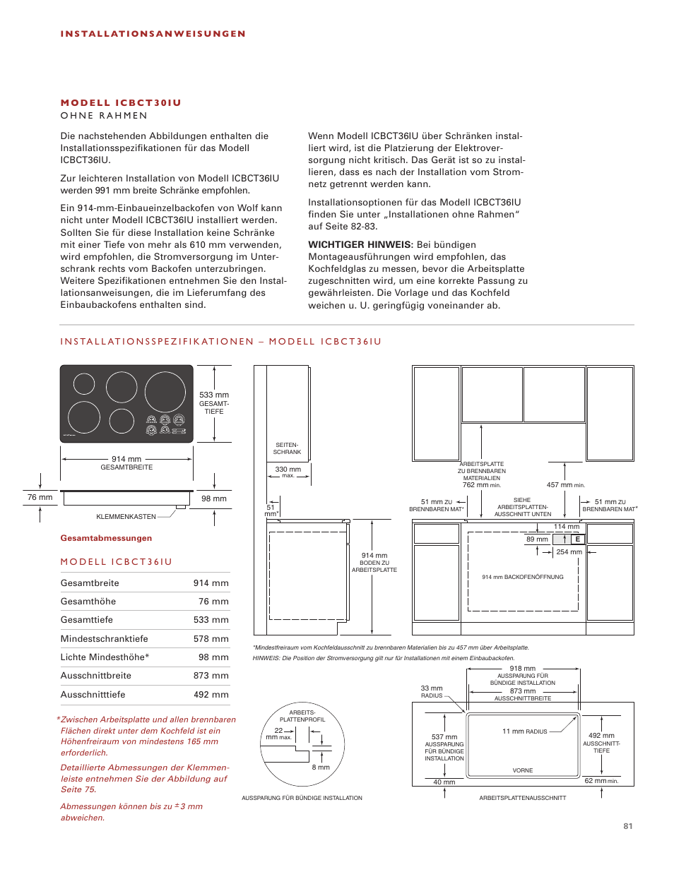 Wolf Induction s ICBCT30I User Manual | Page 81 / 88