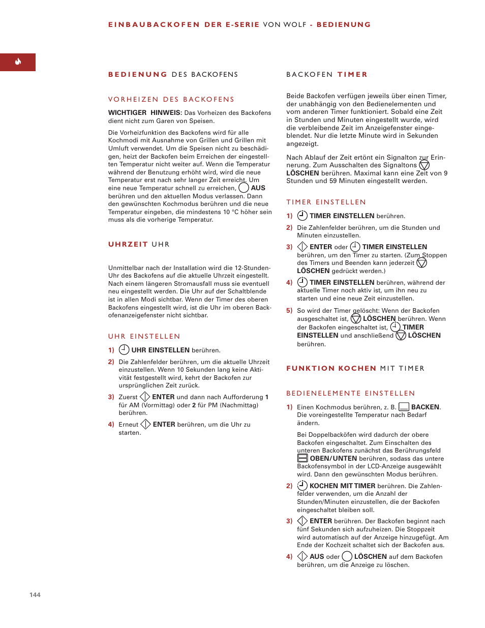 Wolf ICBSO30-2F/S User Manual | Page 144 / 169